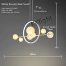 GobekUsa Glass Bubble Chandelier: Modern Nordic LED Pendant Lighting for Dining Room & Kitchen