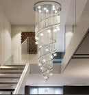 GobekUsa Crystal Star LED Chandelier for Villa Staircase & Living Room Lighting