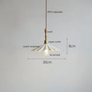 GobekUsa Ceramic LED Pendant Light: 30CM, Home Decor, Bedroom, Living Room, Dinning, Wood & Copper Socket