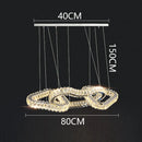 GobekUsa Crystal Chandelier Pendant Light for Living Room Dining Room Ceiling Light