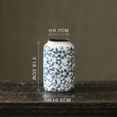 GobekUsa Blue White Porcelain Vase Hydroponic Ceramic Flower Pot Room Decor