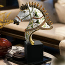 GobekUsa Enamel Horse Sculpture: European Decor Ornament for Home Foyer & Living Room