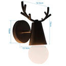 GobekUsa Black Wooden Wall Light Modern E27 LED Sconce Living Room Decor