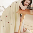 GobekUsa Baby Velvet Embroidered Blanket: Double-Sided Warm Travel Bedroom Sofa Cover