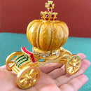 GobekUsa Crown Carriage Jewelry Trinket Box Wedding Ring Holder Home Decor Gift