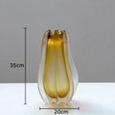 GobekUsa Carambola Glass Vase: Stylish Floral Table Decoration & Room Accent