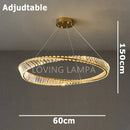 GobekUsa Crystal Stainless Steel Ceiling Pendant Light for Luxurious Living