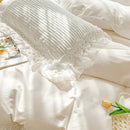 GobekUsa Lace Ruffles Princess Style 100% Cotton Bedding Set