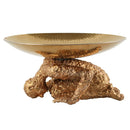 GobekUsa Golden Resin Handicraft Tray Figurine for Home Decor