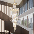 GobekUsa Crystal Chandelier: Luxe Stairwell Lighting for Duplex Villa, Loft, or Living Room