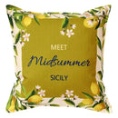 GobekUsa Lemon Print Chenille Cushion Cover 45x45cm - Waterproof Nordic DecorCase