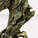 GobekUsa Horse Head Statue Resin Sandstone Retro Animal Collection Home Decor Figurine