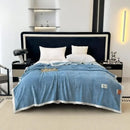 GobekUsa Cozy Flannel Nap Blanket - Solid Color Warmth
