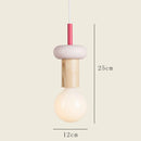GobekUsa LED Wooden Pendant Light: Nordic Design, Kawaii Bedroom Decor Fixture
