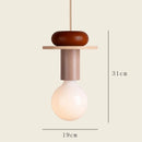 GobekUsa LED Wooden Pendant Light: Nordic Design, Kawaii Bedroom Decor Fixture