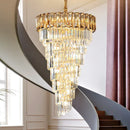 GobekUsa Amber Crystal Chandelier for Living Room in French Light Luxury Style