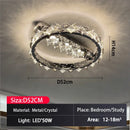GobekUsa Crystal Ceiling Light: Modern LED Warmth for Living Room & Bedroom