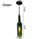 Nordic Glass Beer Bottle Pendant Light