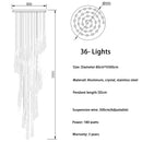 GobekUsa Crystal LED Chandelier: Modern Loft Art Pendant Lighting for Restaurant, Bar, Staircase
