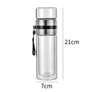 GobekUsa High-End Thermal Glass Water Bottle with Stainless Steel Insulation