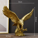 GobekUsa Golden Eagle Resin Sculpture Falcon Home Decor Figurine