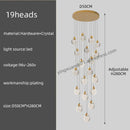 GobekUsa Crystal Chandelier Pendant Light for Luxury Staircase