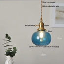 GobekUsa Bubble Glass Ball LED Pendant Lamp with Copper Knob Switch - Nordic Modern Home Decor