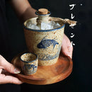 GobekUsa Ceramic Wine Set: Small Wine Glass Dispenser & Jug Set