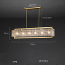 GobekUsa Dimmable LED Copper Glass Chandelier for Living Room