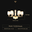 GobekUsa Luxe Jade Chandelier for Living Room, Villa, and Duplex Hall