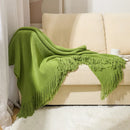 GobekUsa Knitted Nordic Sofa Blanket - Soft Wool Blend Bed End Towel for Hotel Bedroom Decor