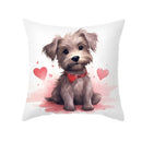 GobekUsa Cute Pet Dog Print Cushion Cover - Valentine's Day Home Decor Pillowcase