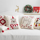 GobekUsa Christmas Day Embroidered Pillowcase for Living Room Sofa, Party Decor