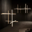 GobekUsa LED Linear Ceiling Chandelier Italian Designer Luxury Dining Room Chandelier