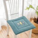GobekUsa Cartoon Embroidered Seat Cushion - Non Slip Dining Chair Pad for Home & Office
