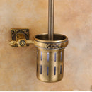 GobekUsa Aluminum Carved Toilet Brush Holder Set