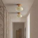 GobekUsa LED Wood Canopy Ceiling Lamp Modern Living Room Light Fixtures