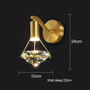 GobekUsa Diamond Crystal Wall Lamp Luxury Nordic Modern Living Room Lighting