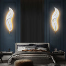 GobekUsa LED Feather Wall Sconces for Living Room Bedroom Hotel Hall Decor
