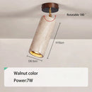 GobekUsa LED Natural Stone Spotlights for Ceiling and Wall, Walnut Log Wood, E27 Bulb