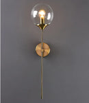 GobekUsa Golden Glass Ball Wall Lamp: Modern Nordic Style Bedside & Living Room Lighting