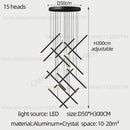 GobekUsa LED Staircase Pendant Chandelier, Modern Nordic Restaurant Hanging Light