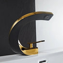GobekUsa Black & Gold Basin Faucet: Brushed Gold/Nickel/Chrome Mixer Tap, Hot & Cold Water