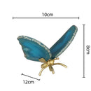 GobekUsa Golden Crystal Agate Butterfly Sculpture Decorative Figurines