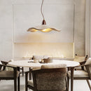 Japanese Wabi-Sabi Cream Wood Pendant Light