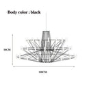 GobekUsa Luxe Iron Wire Round LED Chandelier for Living & Dining Room