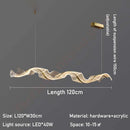 GobekUsa Gold Acrylic LED Pendant Lamps - Nordic Design for Home Decor Lighting