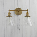 GobekUsa Funnel Glass Wall Sconce Light Fixture for Bedroom and Loft Decor
