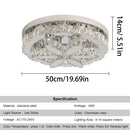 GobekUsa Crystal Ceiling Chandelier: Modern LED Light with RC Dimming for Luxe Home Decor