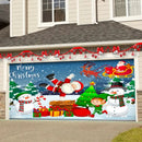 GobekUsa Christmas Backdrop Cloth for Festive Garage Door Decor & Party Venue Scene